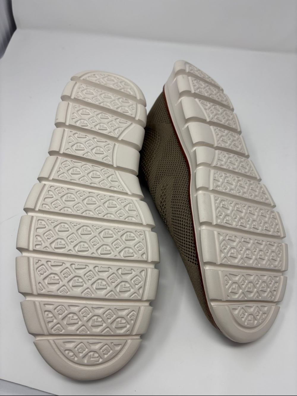 Breeze Men's Knit Lace-Up Casual Shoes in Olive with White Sole 43 - Picture 7 of 9